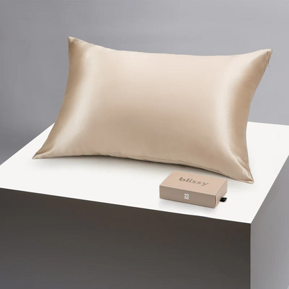 Blissy Silk Pillowcase - 100% Pure Mulberry Silk - 22 Momme 6A High-Grade Fibers