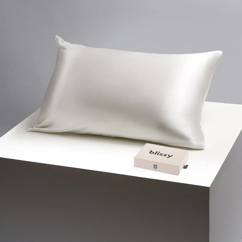 Blissy Silk Pillowcase - 100% Pure Mulberry Silk - 22 Momme 6A High-Grade Fibers
