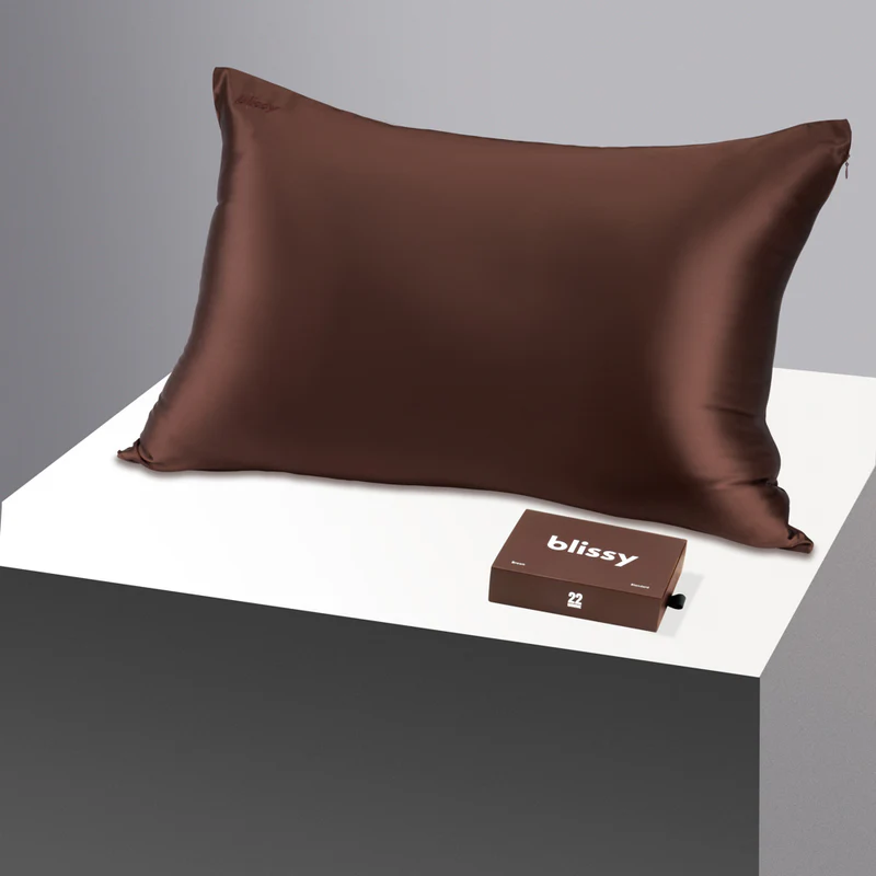 Blissy Silk Pillowcase - 100% Pure Mulberry Silk - 22 Momme 6A High-Grade Fibers