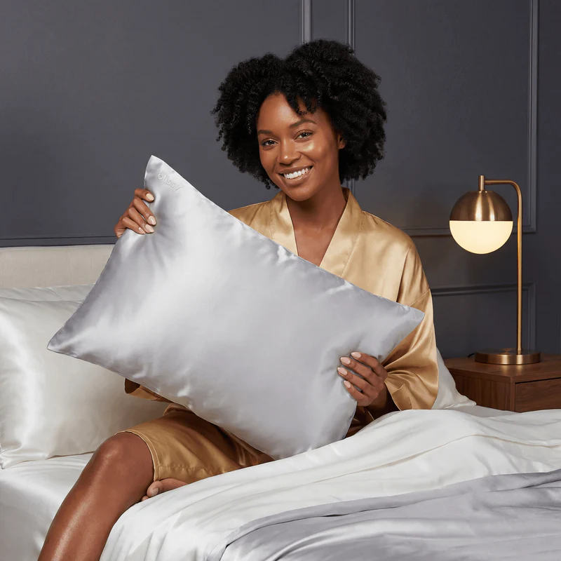 Blissy Silk Pillowcase - 100% Pure Mulberry Silk - 22 Momme 6A High-Grade Fibers