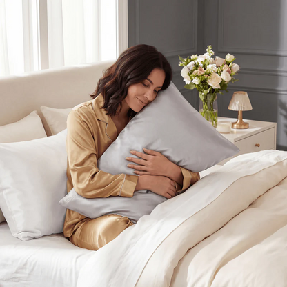 Blissy Silk Pillowcase - 100% Pure Mulberry Silk - 22 Momme 6A High-Grade Fibers